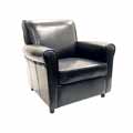 Mayra Leather Club Chair-Black