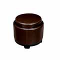 Jody Brown Round Tray-top Storage Ottoman
