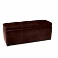 Ryana Storage Ottoman-Dark Brown