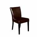 Indiana Full Leather Espresso Brown Dining Chair