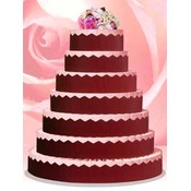 Pink Wedding Favor Cake-Unassembled
