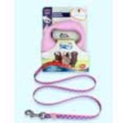 Small Baby Pink Dog Leash -  Pink Argyle