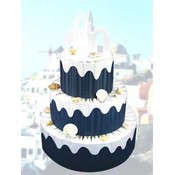 Greek Wedding Favor Cake-Unassembled