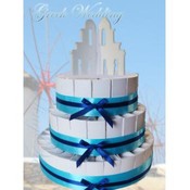 Greek Wedding Favor Cake-Unassembled