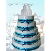 Greek Wedding Favor Cake-Unassembled