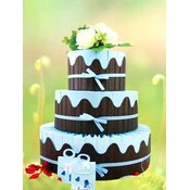 Spring Wedding Favor Cake-Unassembled
