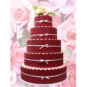 Pink Wedding Favor Cake-Unassembled