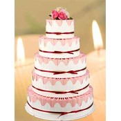 Sweetheart Pink Favor Cake-Unassembled