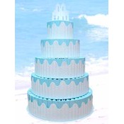 Beach Wedding Favor Cake-Unassembled