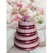 Pink Wedding Favor Cake-Unassembled