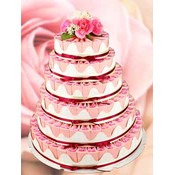 Sweetheart Pink Favor Cake-Unassembled