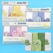 Wash Cloth 4 Piece +1 Finger Puppet Baby Apparel