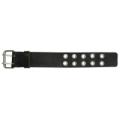 Brown Leather Wristband with Metal Eyelets