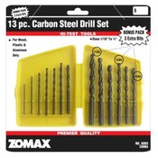 13 pc Carbon Drill Set